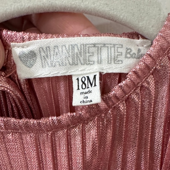 Nannette Shimmering Pink Dress 18M - Picture 2 of 5